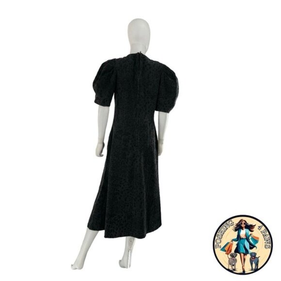 En Saison NEW Charcoal Gray Harlow Denim Animal Print Midi Dress Size XS - Picture 7 of 8